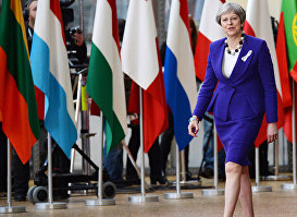 Премьер-министр Великобритании Тереза Мэй на саммите ЕС в Брюсселе.