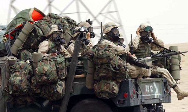 Американские солдаты вторглись в Ирак, 20 марта 2003 года