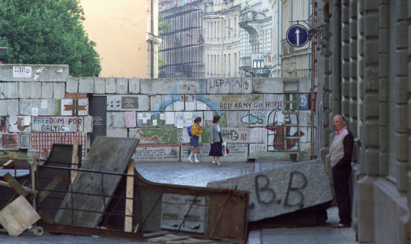 На одной из улиц риги, 14 августа 1991