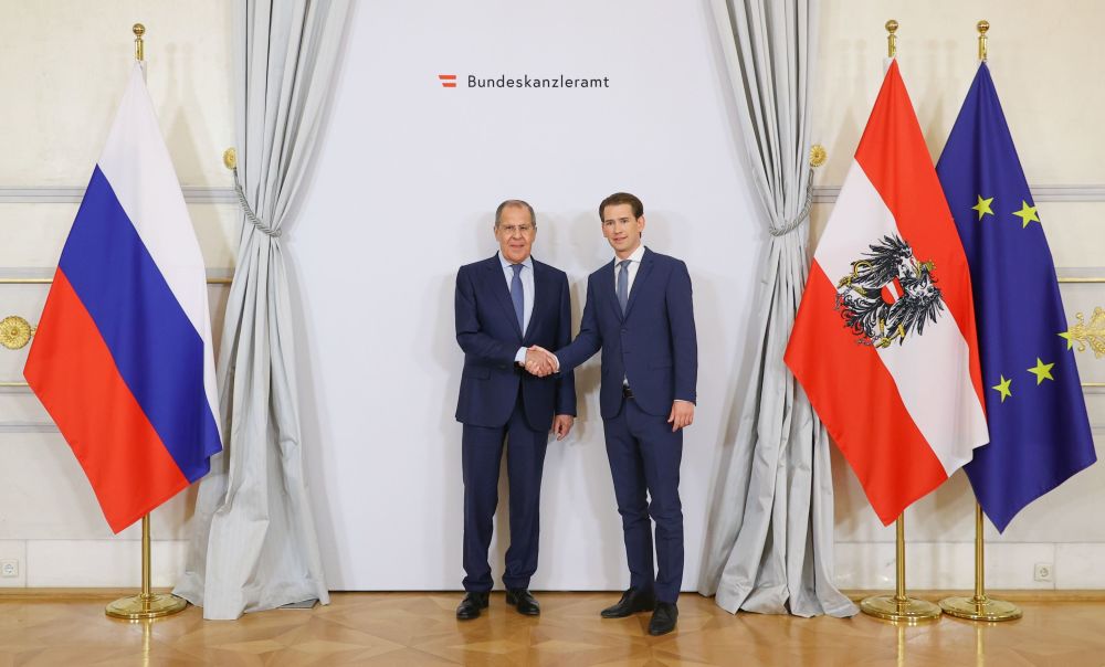 Глава МИД РФ Сергей Лавров и канцлер Австрии Себастьян Курц, 25 августа 2021