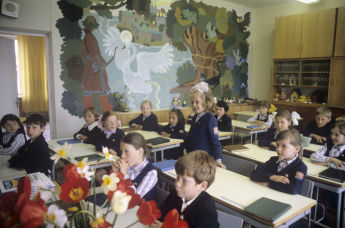 Первый урок в школе, Латвийская ССР, 1980-е годы