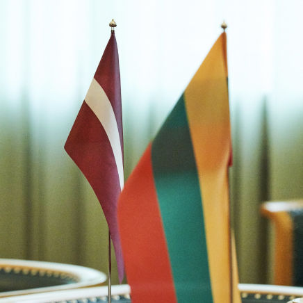 Флажки Латвии и Литвы