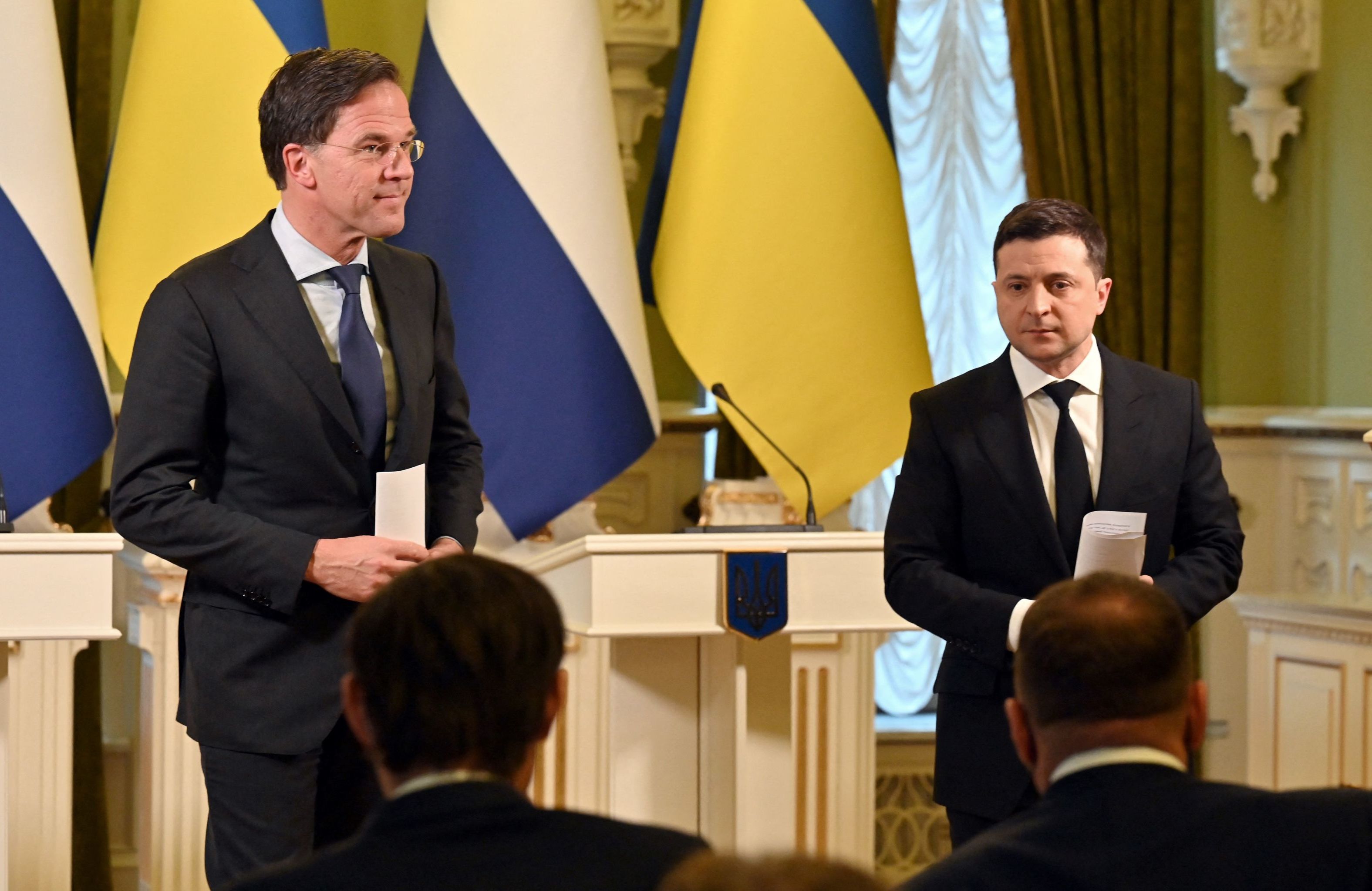 Премьер-министр Нидерландов Марк Рютте и президент Украины Владимир Зеленский, Киев, 2 февраля 2022