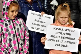 Дети на Шествии в защиту русских школ, 5 октября 2019 года