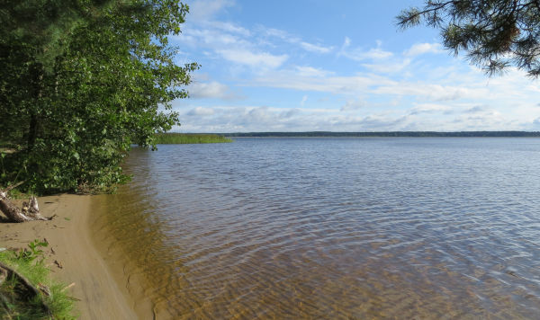 Вид на озеро Кишэзерс из Межапарка
