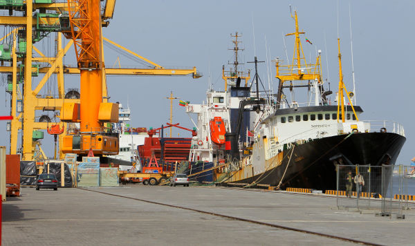 Вид на Клайпедский морской торговый порт