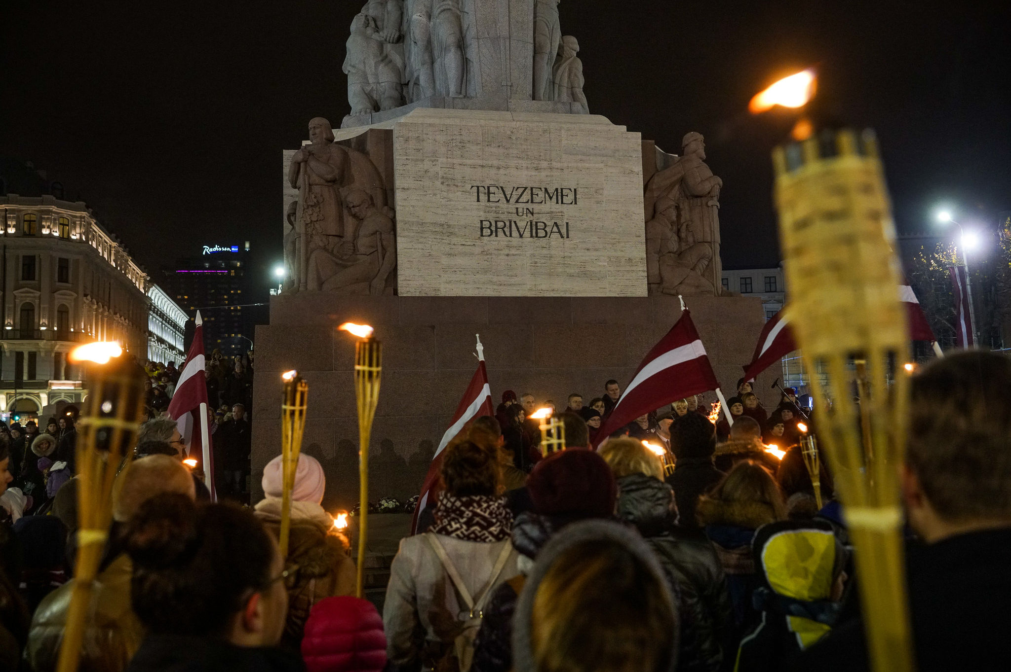 Факельное шествие в Риге, 11 ноября 2018