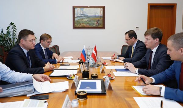 Встреча Министра энергетики Российской Федерации Александра Новака с Министром экономики Латвийской Республики Ральфом Немиро