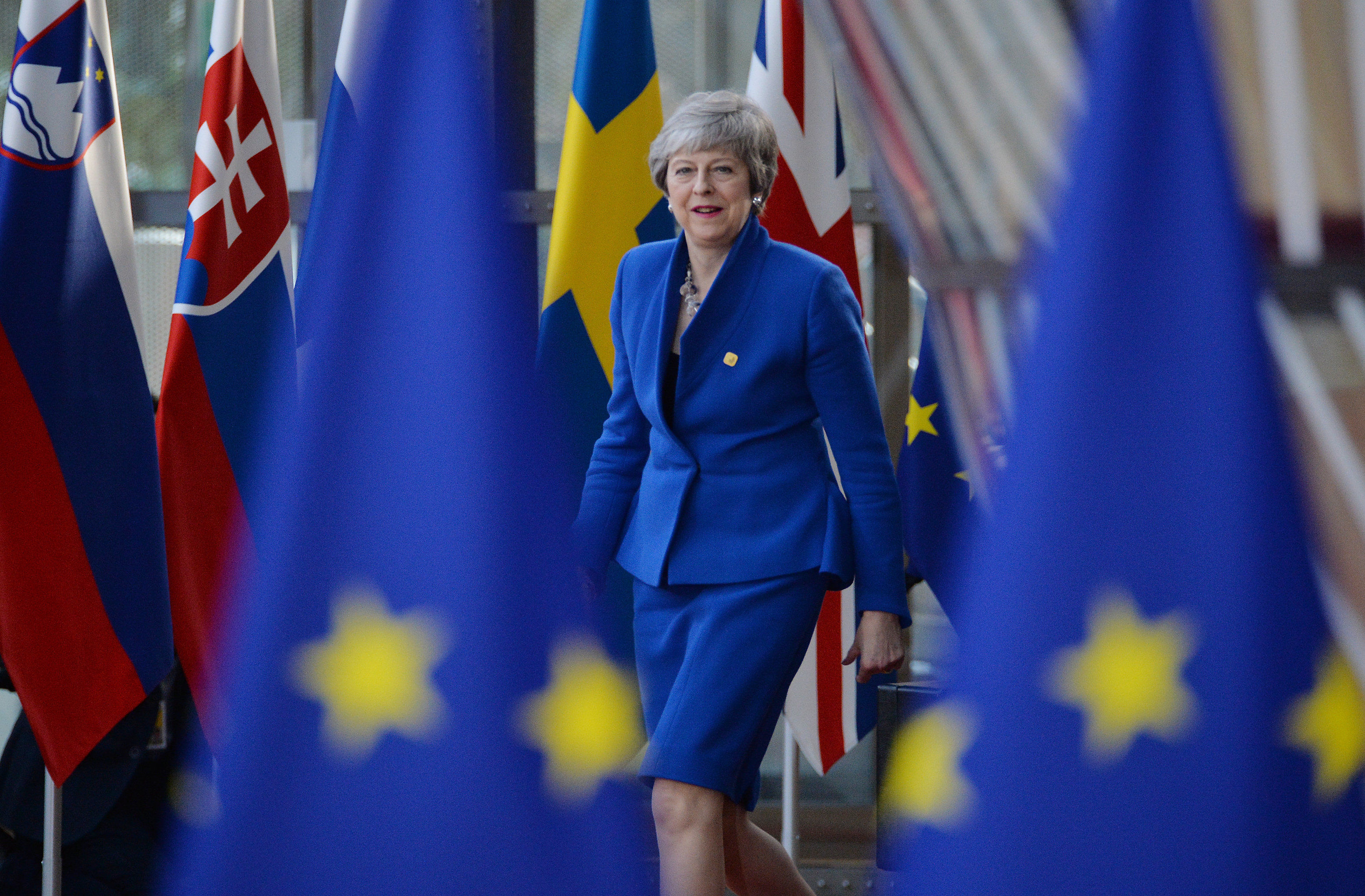 Премьер-министр Великобритании Тереза Мэй на экстренном саммите ЕС по Brexit в Брюсселе