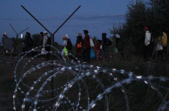 Беженцы на сербско-венгерской границе