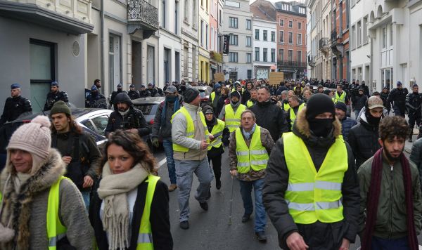 Акция протеста в Брюсселе, архивное фото