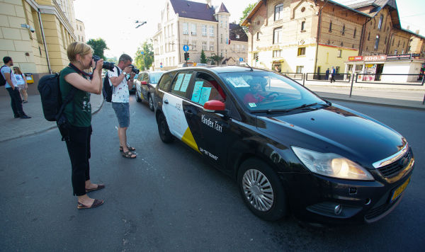 Протест таксистов в Риге, 18 июня 2020 года