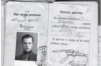 Служебное удостоверение Виктора Арайса из материалов Латвийского государственного исторического архива