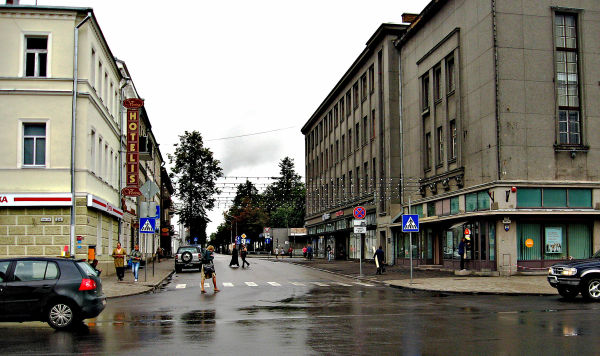 Улица в городе Даугавпилс, Латвия 