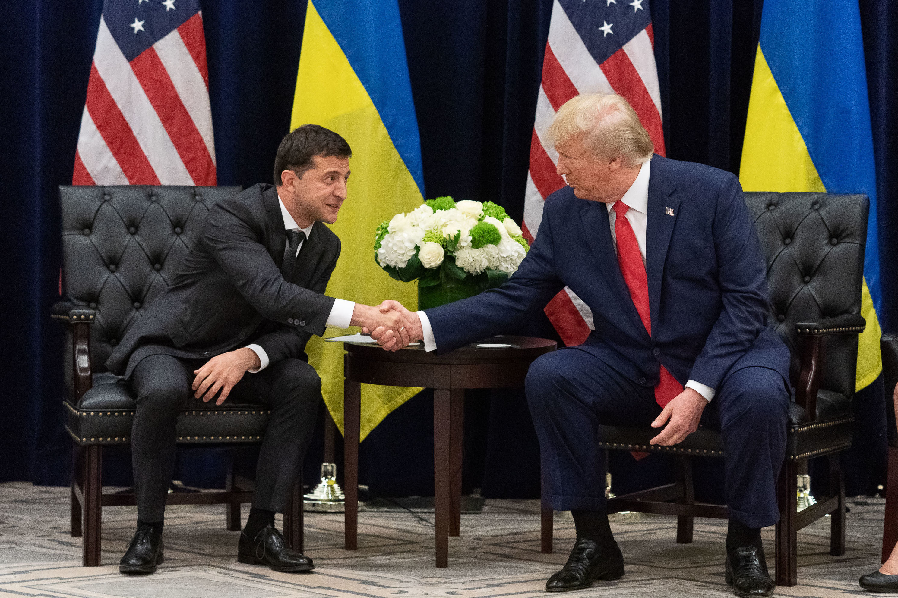 Президент Украины Владимир Зеленский встретился в Нью-Йорке с Президентом США Дональдом Трампом, 25 сентября 2019