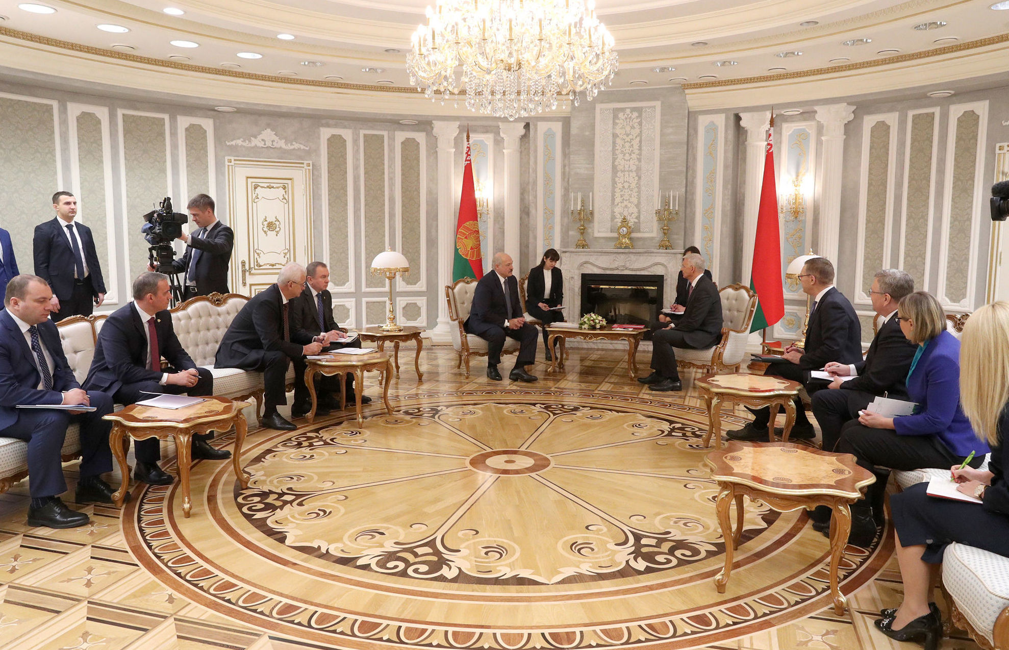 Встреча президента Белоруссии Александра Лукашенко и премьер-министра Кришьяниса Кариньша, 17 января 2020