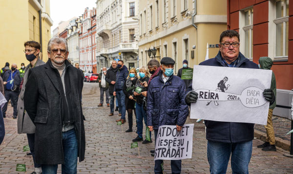 Акция протеста против повышения налогов, Рига, 28 октября 2020
