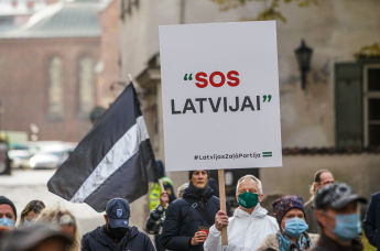 Акция протеста против повышения налогов, Рига, 28 октября 2020