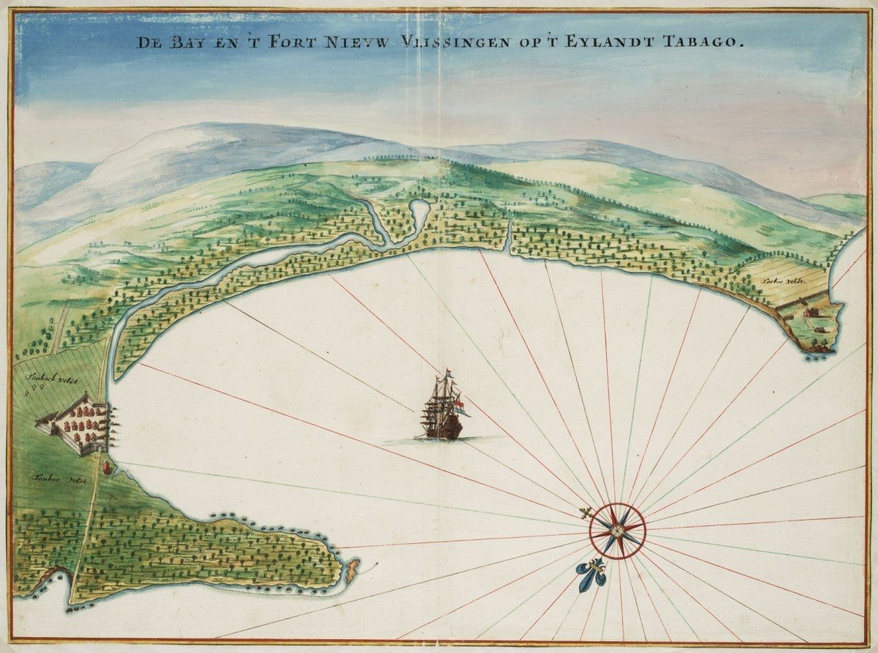 Карта Тобаго, XVII век
