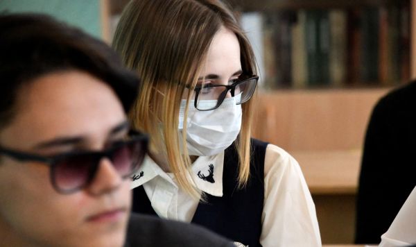Учащиеся во время урока