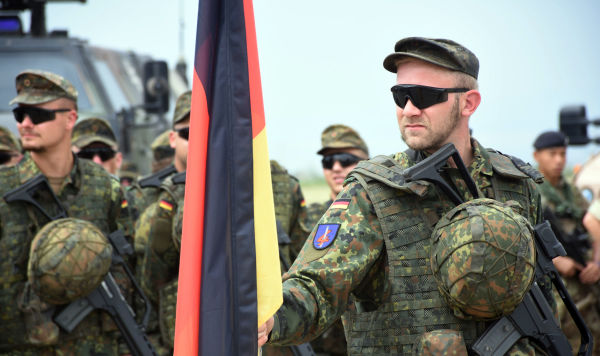 Военнослужащие армии Германии на открытии международных военных учений "Достойный партнер-2018" под эгидой НАТО в Грузии
