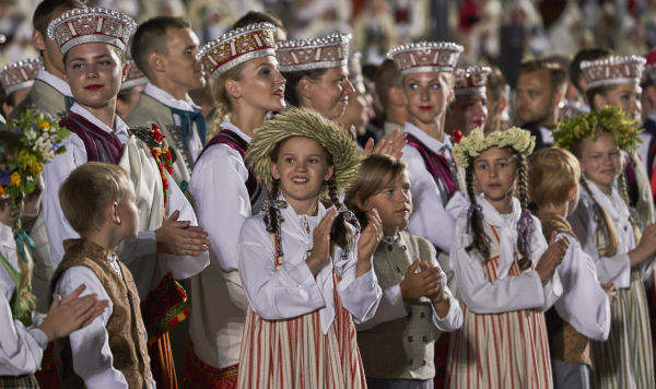 Вселатвийский праздник песни и танца в Риге,  8 июля 2018