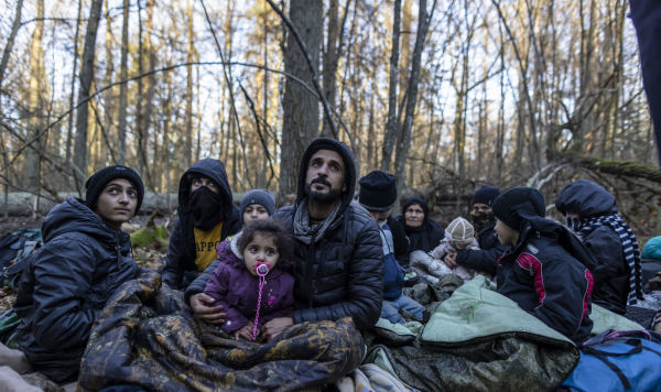 Беженцы из Ирака на польско-белорусской границе