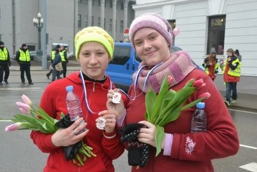 Забег в честь Международного женского дня в Даугавпилсе. Забег в честь Международного женского дня в Даугавпилсе.