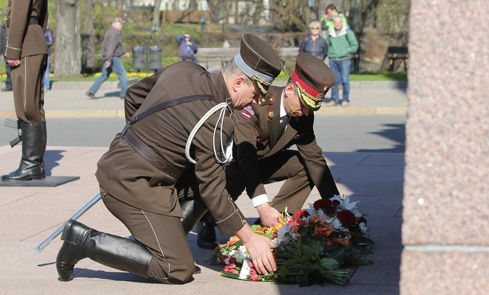 25-ая годовщина возрождения Роты почетного караула Штабного батальона Национальных вооруженных сил Латвии.