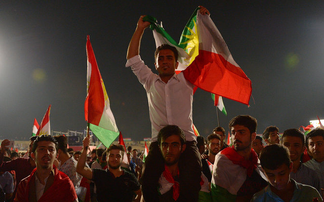  Митинг сторонников независимости Иракского Курдистана.