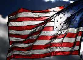 Американский флаг.