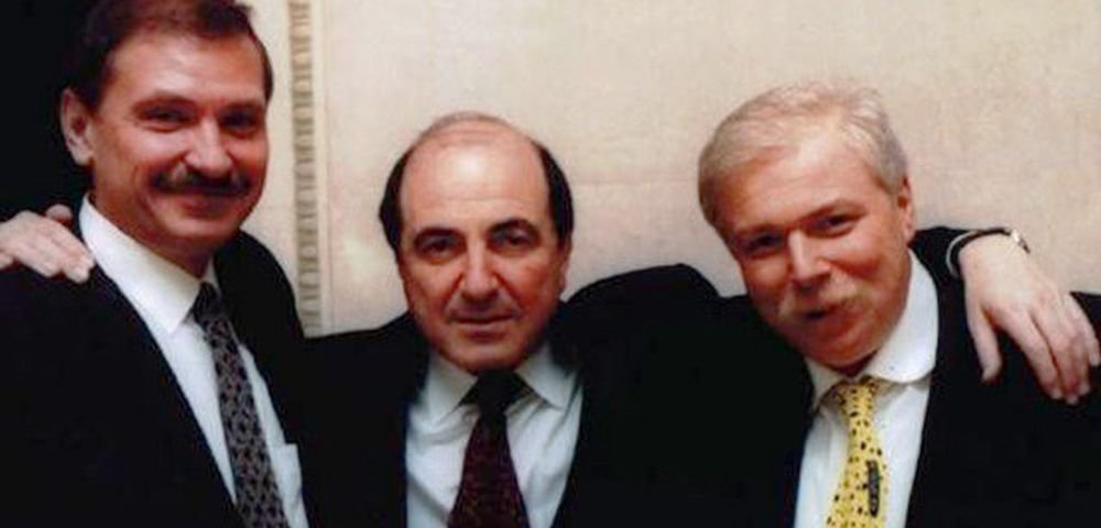 Трое соратников, которых нет в живых: Николай Глушков (слева), Борис Березовский и Бадри Патаркацишвили (справа). 1995 г.