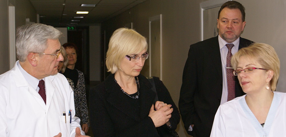  Министр здравоохранения Ингрида Цирцене посещает больницу