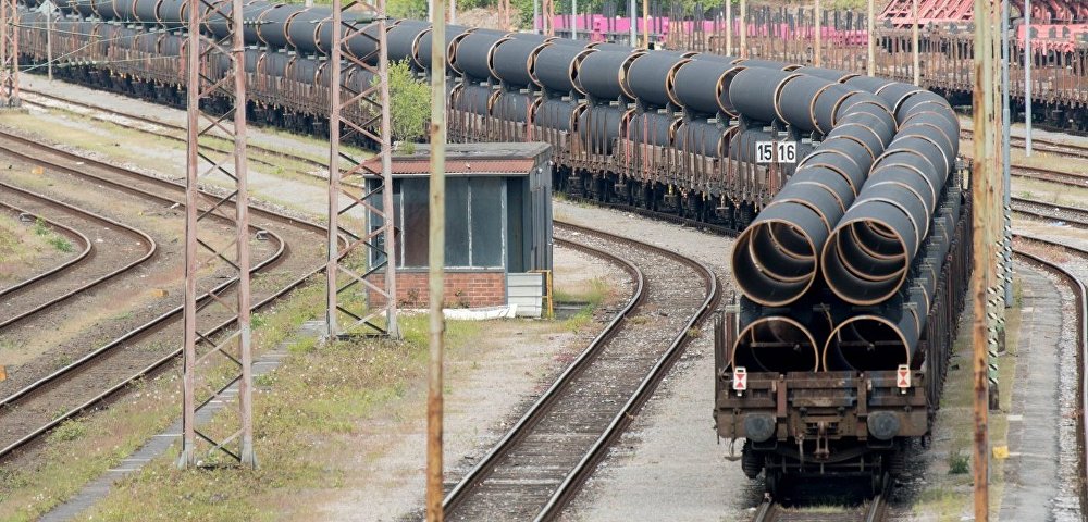  Ежедневная доставка труб для газопровода "Северный поток ‑ 2" из Мюльхайма в Мукран