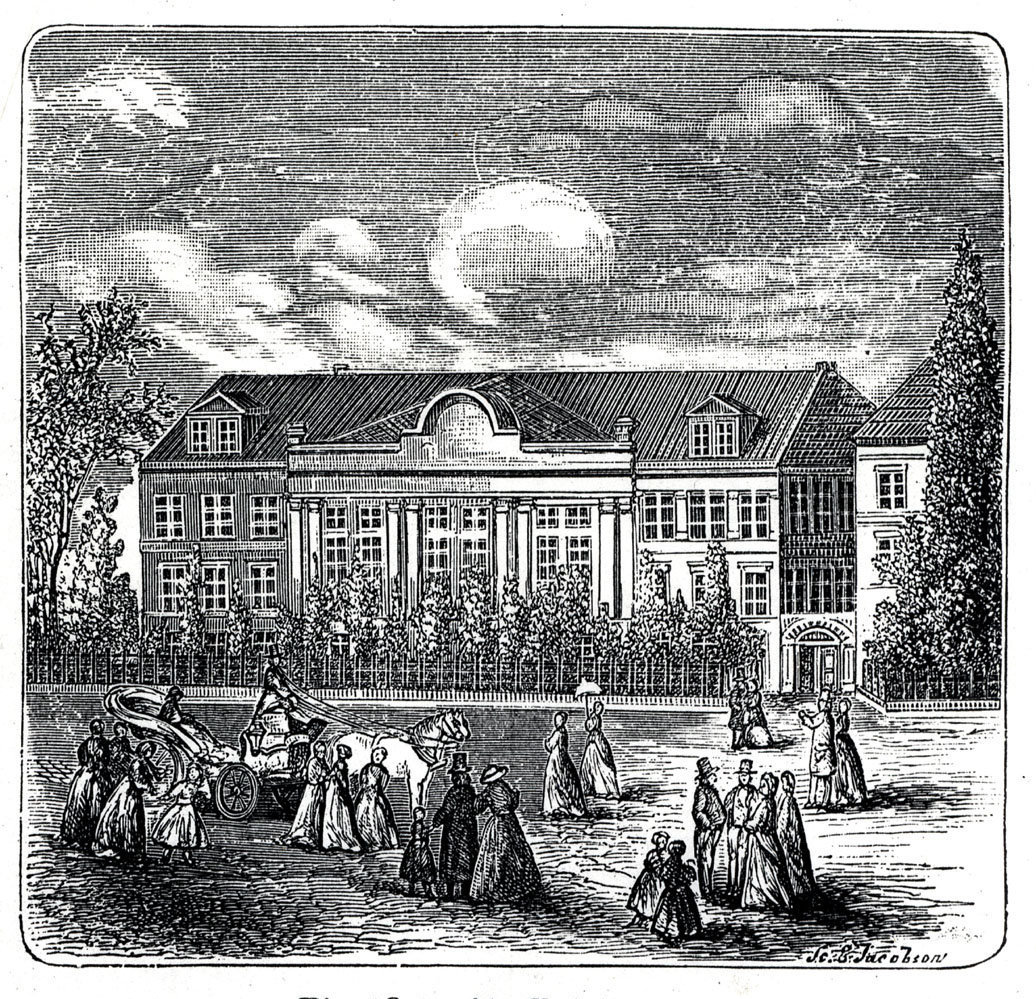 Рижский дом латышского общества в литографии 1885 года