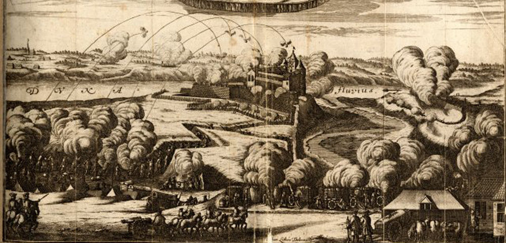 Гравюра города Кокенгаузен в XVII веке