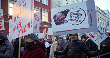 Пикет Новой консервативной партии "За правовую Латвию!" у здания Сейма, 31 января 2019