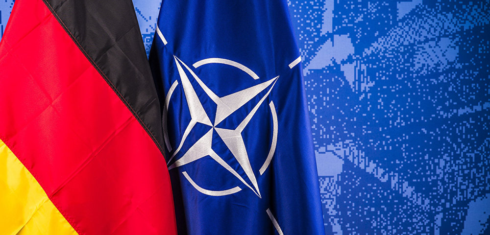 Флаги НАТО и Германии