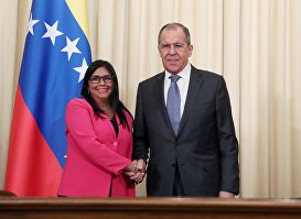 Встреча главы МИД РФ С. Лаврова с вице-президентом Венесуэлы Д. Родригес