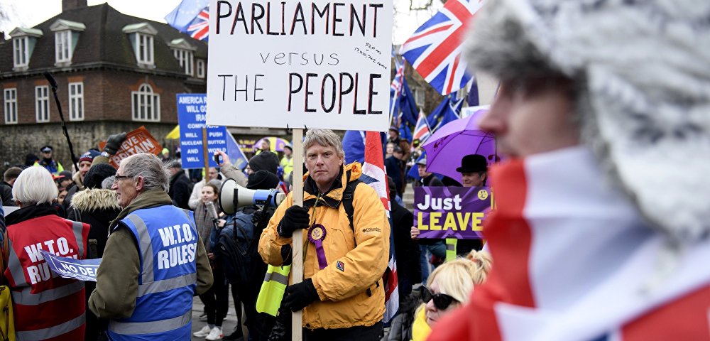 Акция противников и сторонников Brexit в Лондоне