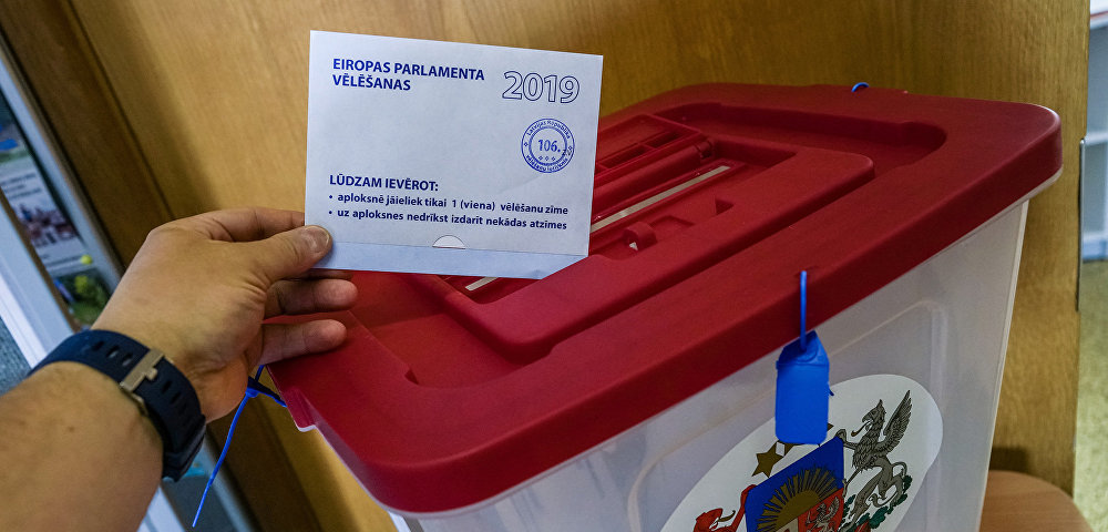 Избирательные бюллетени выборов в Европарламент 2019 года в Латвии 