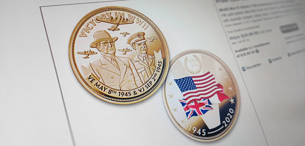 Юбилейные монеты к 75-летию с момента окончания Второй мировой войны от Bradford Exchange