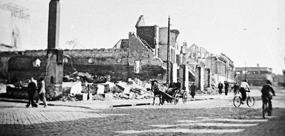 Город Лиепая после освобождения от немецко-фашистских войск, 1945 год