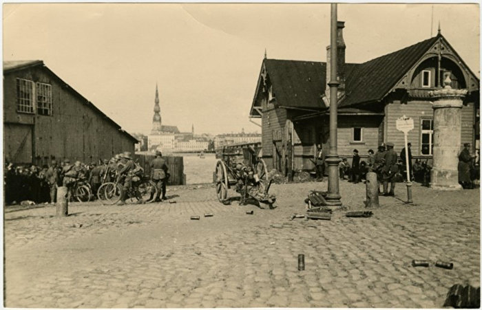 Солдаты Ландесвера в Пардаугаве 22 мая 1919 года