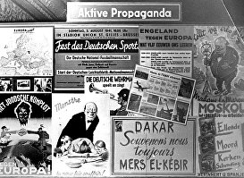Пропагандистский стенд в Бельгии, декабрь 1941 - начало 1942