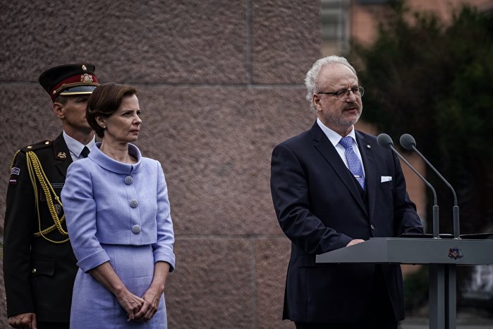 Выступление президента Латвии Э. Левитса в день инаугурации