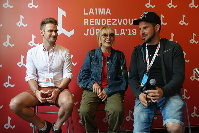 Пресс-конференции Лаймы Вайкуле накануне открытия фестиваля Laima Rendezvous Jūrmala