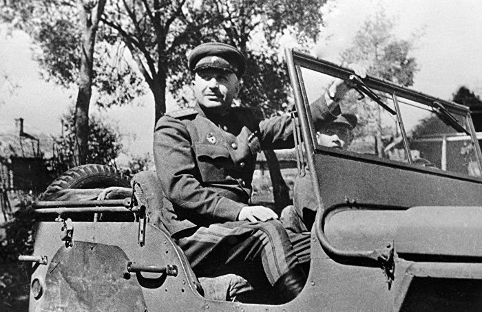 Командующий войсками 1-го Прибалтийского фронта генерал армии Иван Христофорович Баграмян, 1944 год