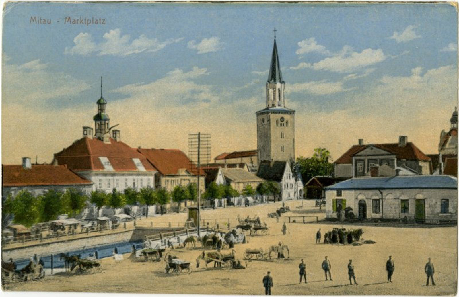 Рыночная площадь, Елгава, 1890 год