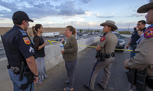 Работа полиции, после массового убийства в торговом центре Walmart в Эль-Пасо, США, 3 августа 2019 года